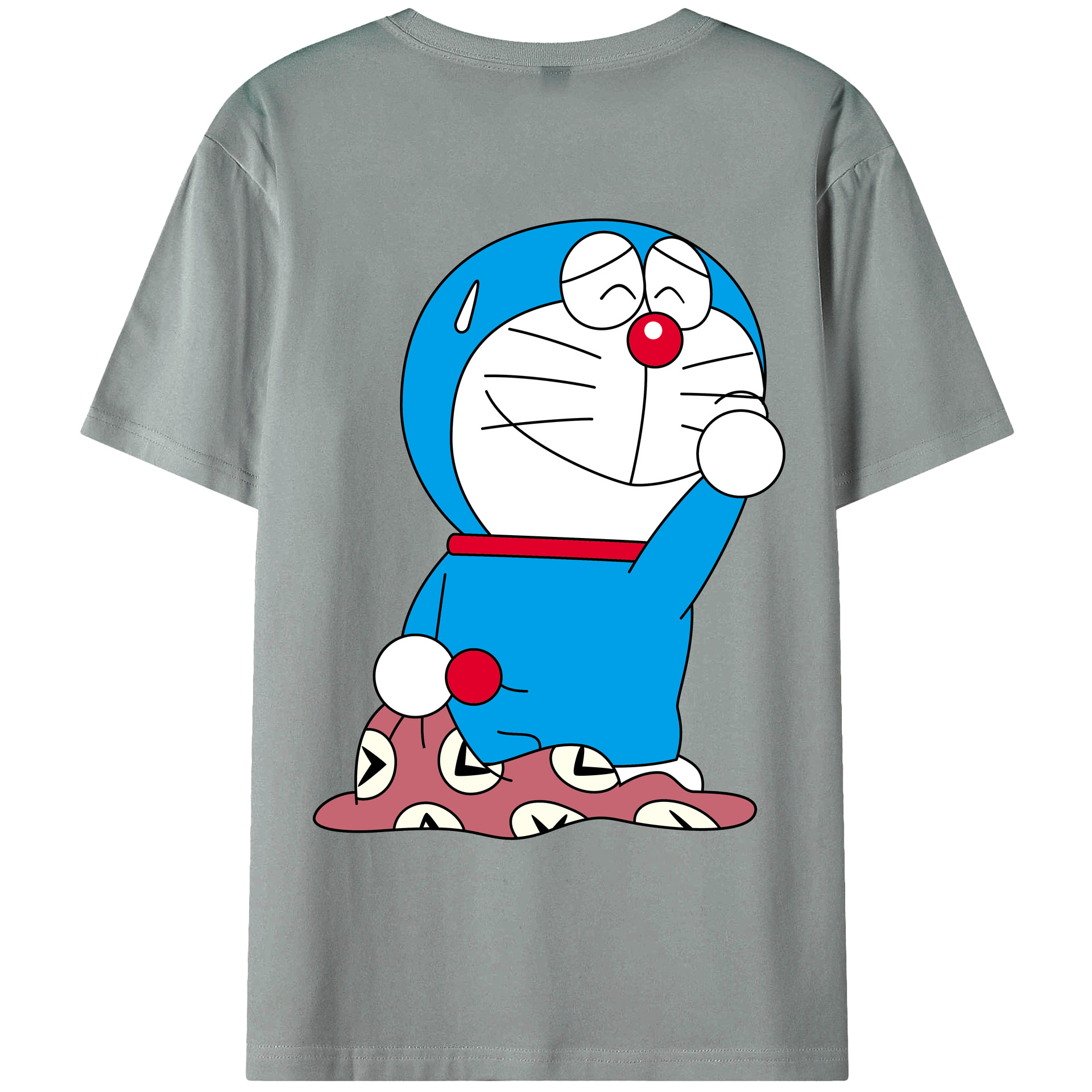 （画像用） ドラえもん Doraemon 綿100％ メンズ半袖Tシャツ（バックプリント） 通気性